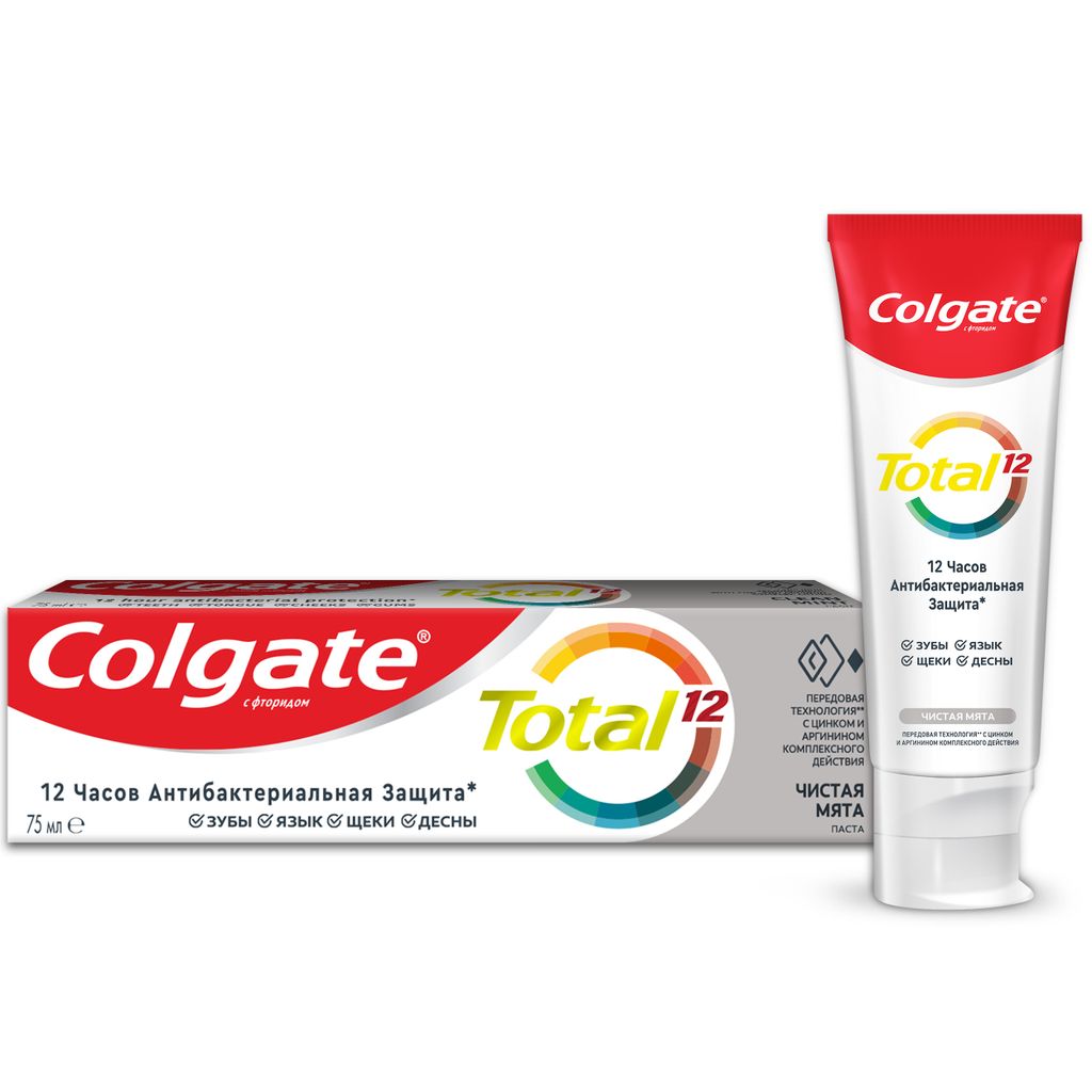 фото упаковки Colgate Паста зубная Total 12 Чистая мята