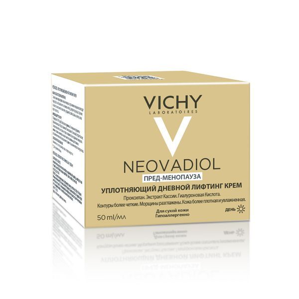 фото упаковки Vichy Neovadiol Пред-менопауза уплотняющий комплекс крем-лифтинг дневной, крем для лица, для сухой кожи, 50 мл, 1 шт. фото упаковки Vichy Neovadiol Пред-менопауза уплотняющий комплекс крем-лифтинг дневной