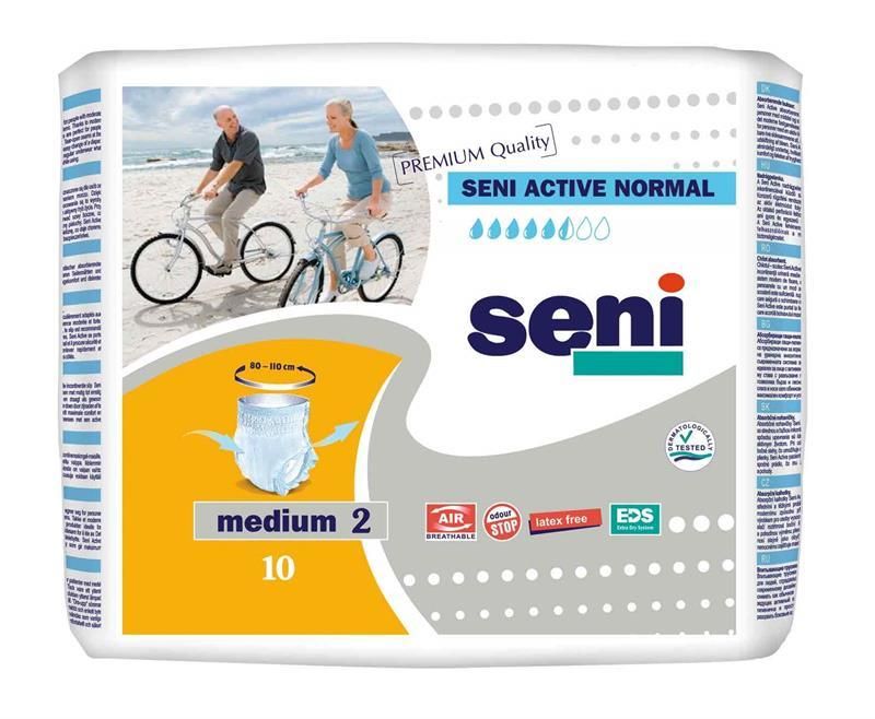 Seni Active Normal трусы впитывающие для взрослых, Medium M (2), 80-110 см, 10 шт.