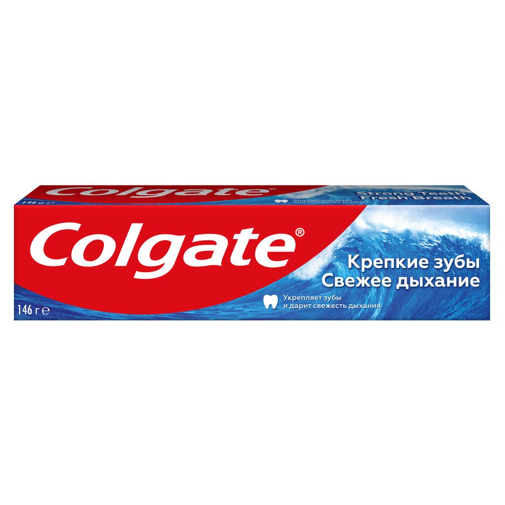 Colgate Паста зубная Крепкие зубы Свежее дыхание, паста зубная, 100 мл, 1 шт.