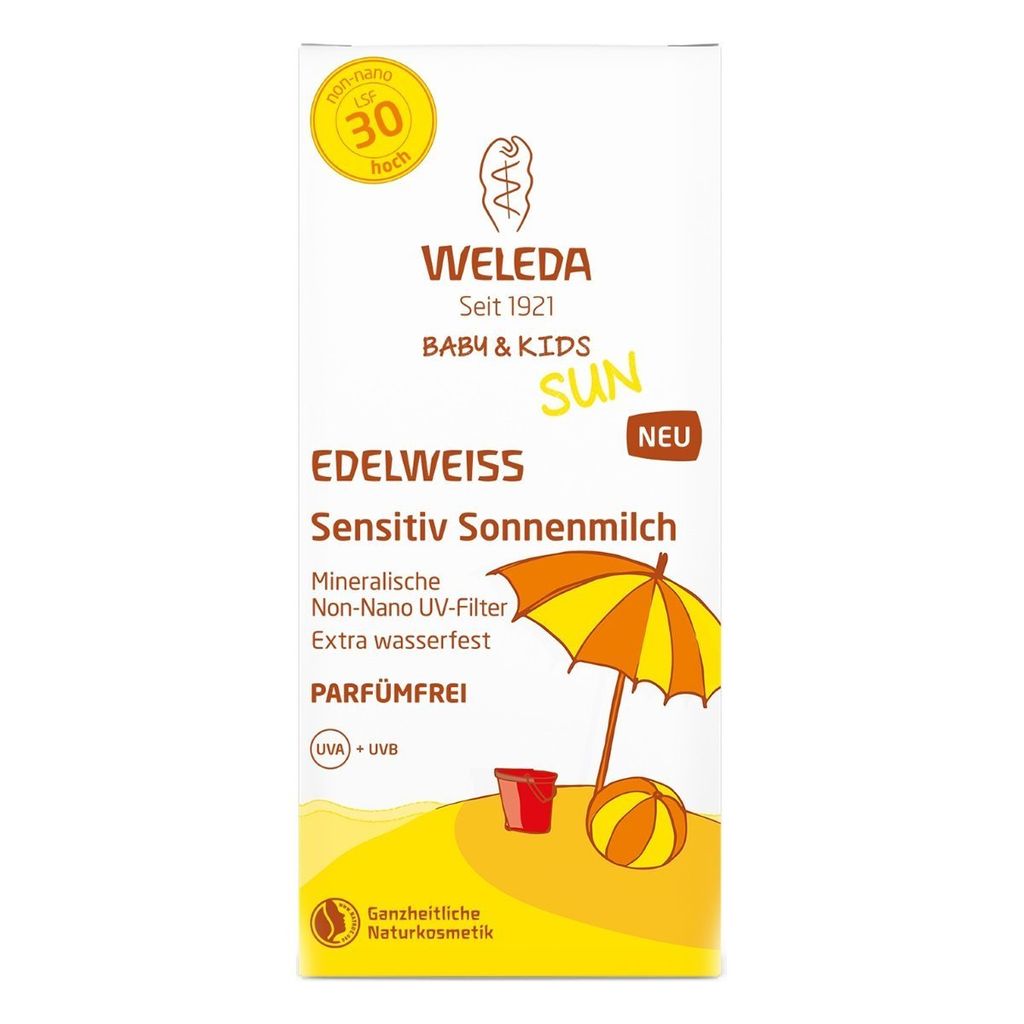 фото упаковки Weleda Крем натуральный солнцезащитный для младенцев и детей SPF30