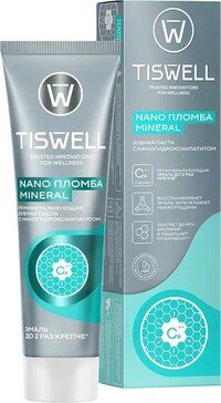 Tiswell Зубная паста реминерализующая с наногидроксиапатитом, паста зубная, 110 г, 1 шт.
