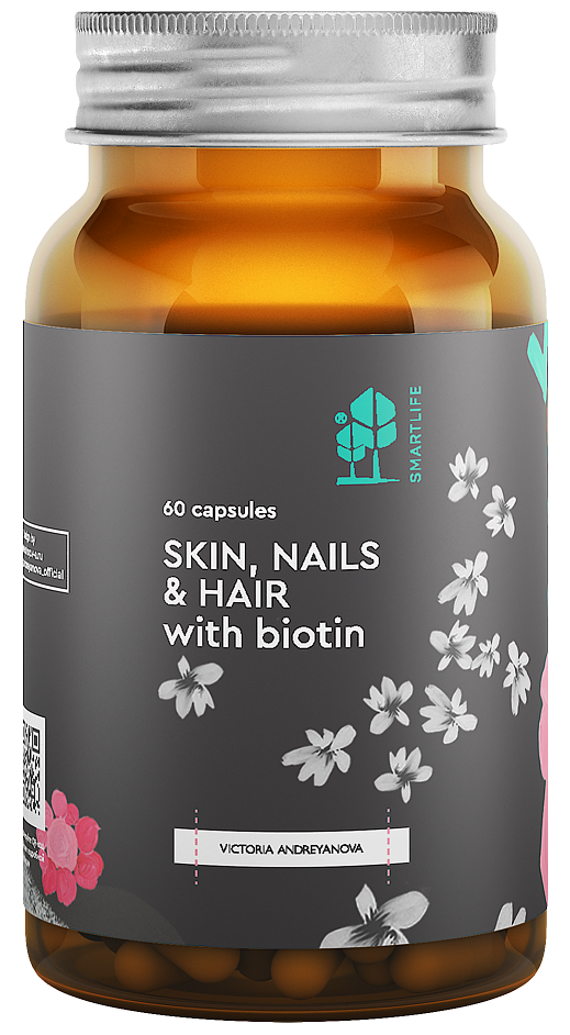 фото упаковки Smartlife Витамины для кожи, волос и ногтей с биотином