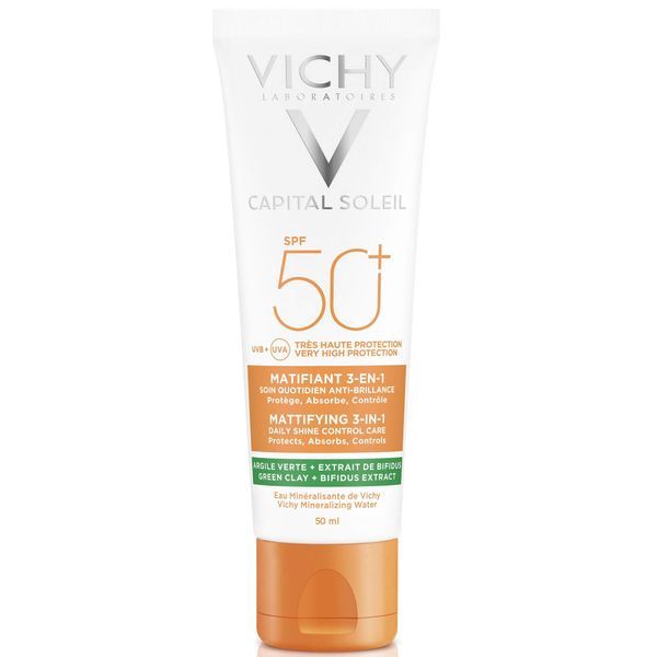 Vichy Capital Soleil Уход матирующий 3 в 1 SPF50+, для жирной и проблемной кожи, 50 мл, 1 шт.