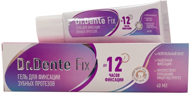 фото упаковки Dr.Dente Fix Гель для фиксации зубных протезов