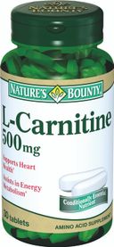 Natures Bounty L-Карнитин 500 мг, 500 мг, таблетки, 30 шт.