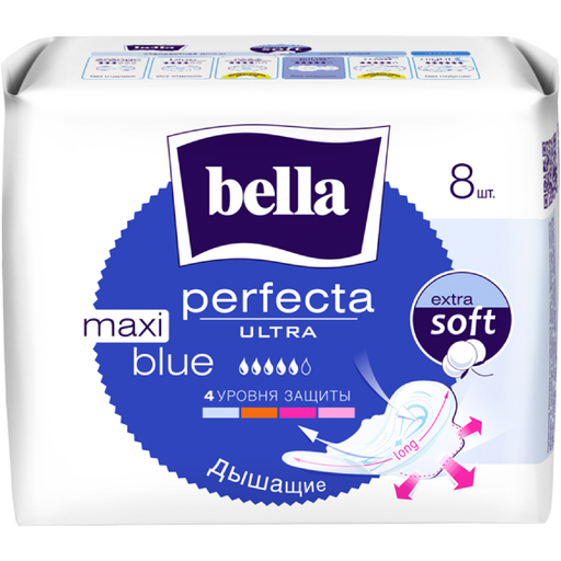 Bella perfecta ultra blue maxi прокладки, прокладки гигиенические, 8 шт.