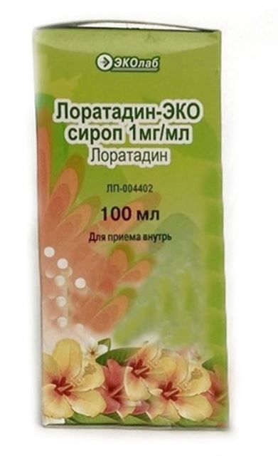 Лоратадин-Эко, 1 мг/мл, сироп, 100 мл, 1 шт.