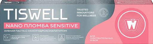 Tiswell Зубная паста реминерализующая с наногидроксиапатитом, паста зубная, для чувствительных зубов, 110 г, 1 шт.