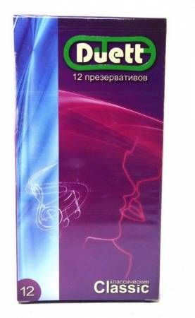 Презервативы Duett Classic, классические гладкие, 12 шт.