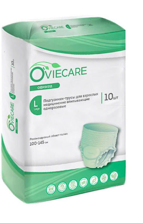 Oviecare Подгузники-трусы для взрослых, L, 10 шт.