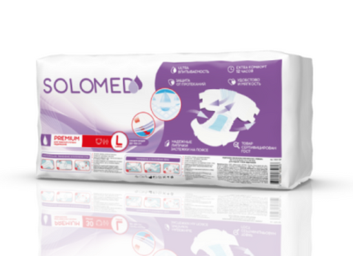 Solomed Premium подгузники для взрослых, L, 10 шт.